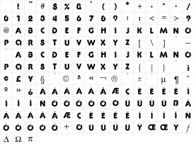 Paper ClipSolid Character Map Paper ClipSolid Character Map