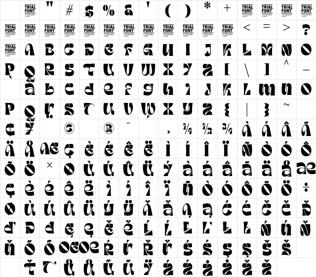 Paranoid Starting Demo Regular Character Map Paranoid Starting Demo Regular Character Map
