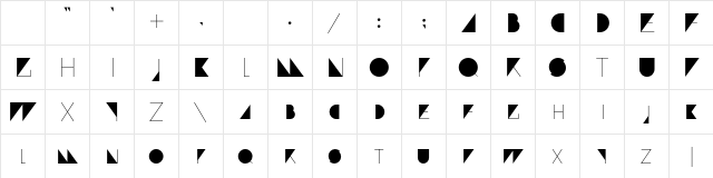 Paranoid Regular Character Map Paranoid Regular Character Map