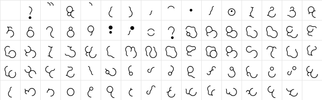 Paresser ExtraLight Character Map Paresser ExtraLight Character Map