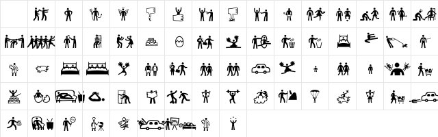PedestriaMVB-PictTwo Regular Character Map PedestriaMVB-PictTwo Regular Character Map