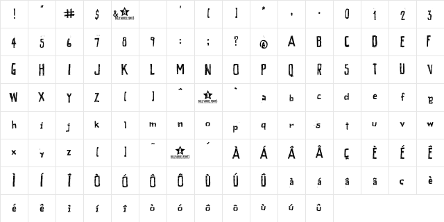 PEIXE FRITO Regular Character Map PEIXE FRITO Regular Character Map