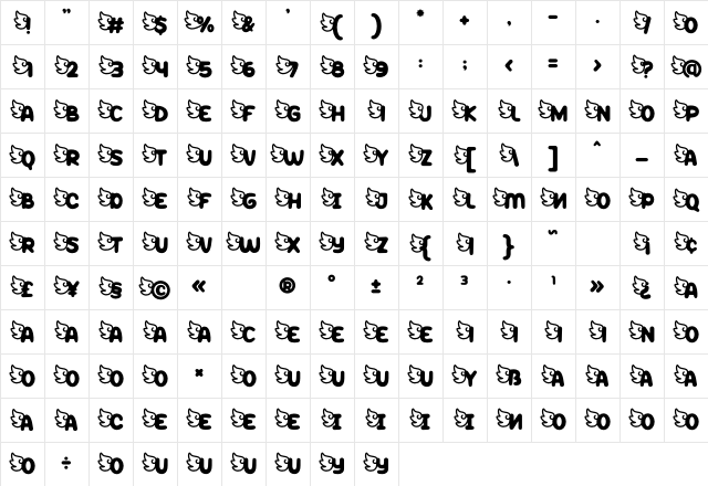 Peppy Pegasus Left Wing Character Map