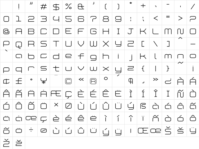 Phat Light Character Map Phat Light Character Map