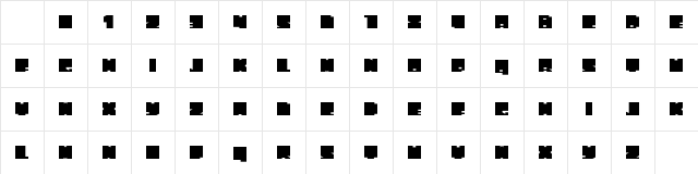 Phat Blox Regular Character Map Phat Blox Regular Character Map