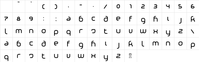 Phino Regular Character Map Phino Regular Character Map
