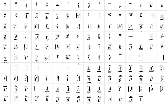 Phlax Cyrillic Character Map Phlax Cyrillic Character Map