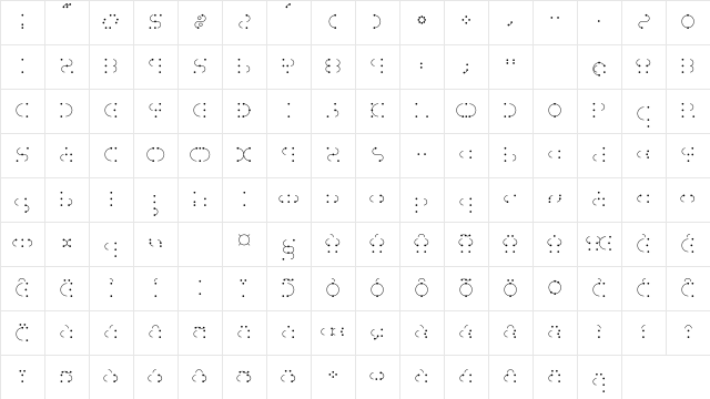 TG Piercing Code Character Map TG Piercing Code Character Map