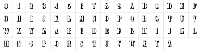 Plastische Plakat-Antiqua Regular Character Map