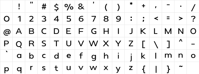 Plata Light Regular Character Map Plata Light Regular Character Map