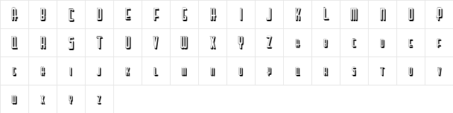 LetteringDecoShadow Regular Character Map
