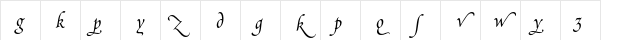 Poetica Supp Lowercase Alternates II Character Map