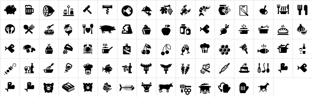 Bocartes fritos Regular Character Map Bocartes fritos Regular Character Map
