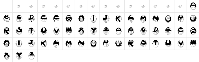 Poranger Regular Character Map Poranger Regular Character Map