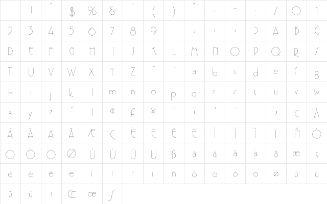 Premier .. Lightline Character Map Premier .. Lightline Character Map