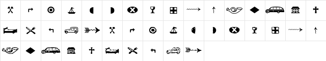 Pullman Symbol Character Map