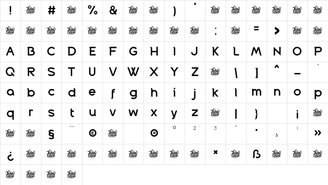 Puntodewa Regular Character Map