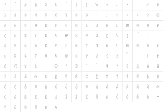 Quad ChannelTwo Character Map
