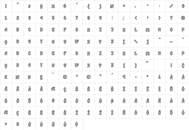 Quad Eq Character Map