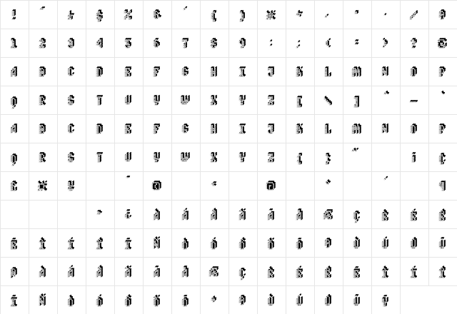 Quad Polyphony Character Map