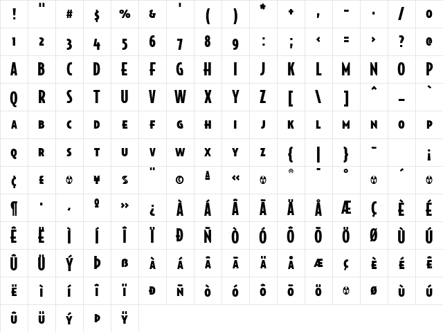 BodegaSansBlackSmallcaps Regular Character Map BodegaSansBlackSmallcaps Regular Character Map