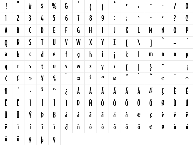 BodegaSansMedium Regular Character Map BodegaSansMedium Regular Character Map