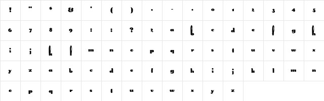Rabbit Ears Character Map