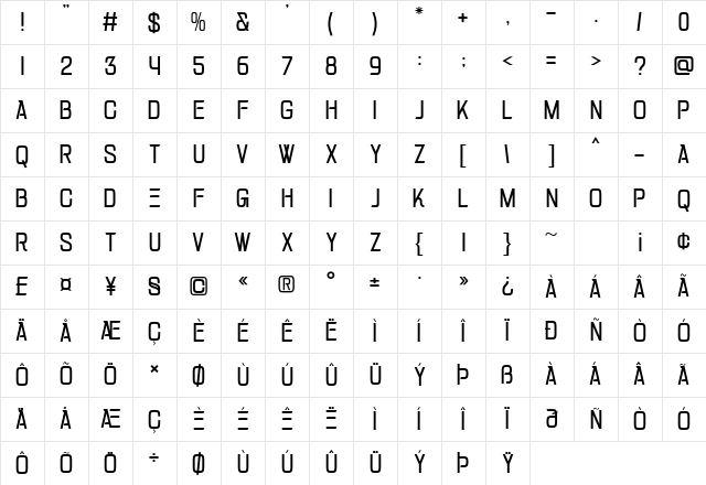 Race Track Regular Character Map