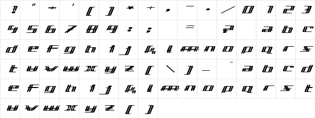 Lewinsky Regular Character Map