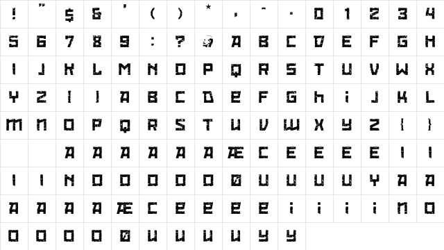 Red October Eroded Regular Character Map
