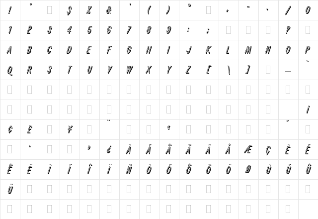 Refracta Plain Character Map