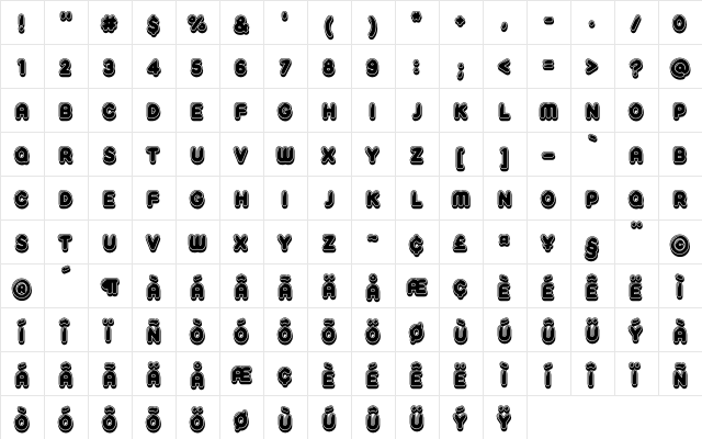 Reglisse Regular Character Map Reglisse Regular Character Map