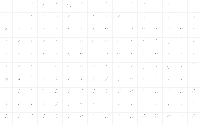 Reglisse Shine Character Map Reglisse Shine Character Map