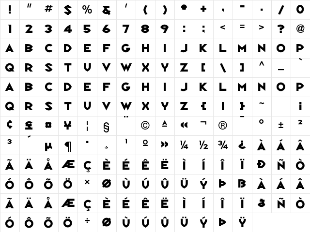 RepublikSansICG 02 Character Map