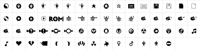 RiansDingbats One Character Map