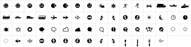 RiansDingbats Three Character Map RiansDingbats Three Character Map