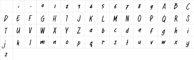 regularJoe Regular Character Map regularJoe Regular Character Map