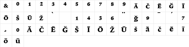 Lexicon No1 Roman E Pi Character Map