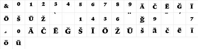 Lexicon No1 Roman F Pi Character Map