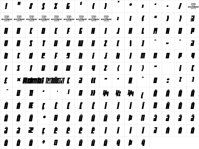 Rombi Technocrat PERSONAL Regular Character Map