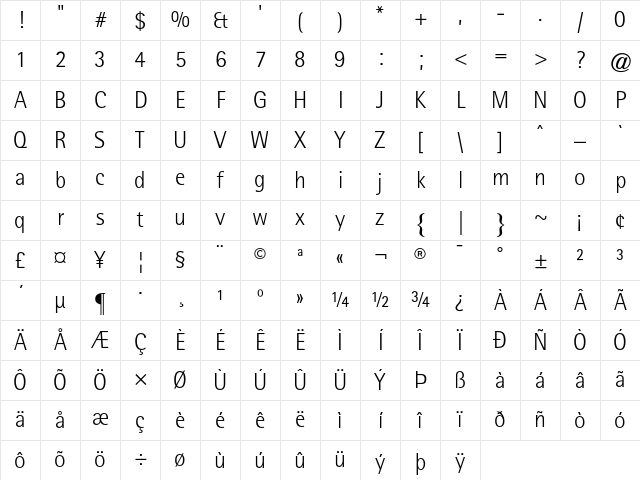 Rotis Semisans AT Light Regular Character Map
