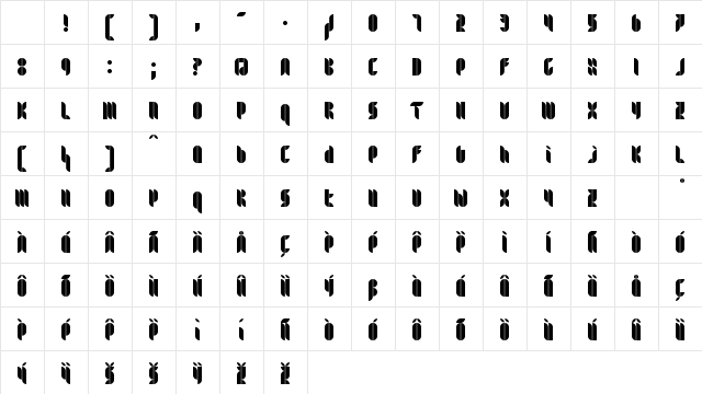 Kombi Regular Character Map