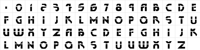 Runner Regular Character Map