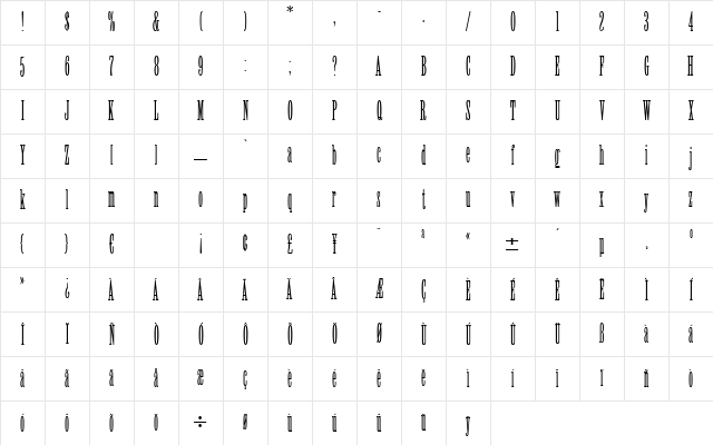 Lexicon Regular Character Map Lexicon Regular Character Map