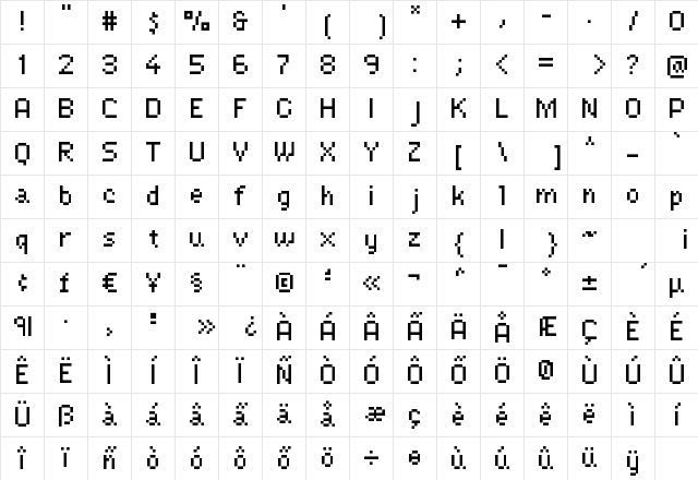 Lexipa Regular Character Map Lexipa Regular Character Map