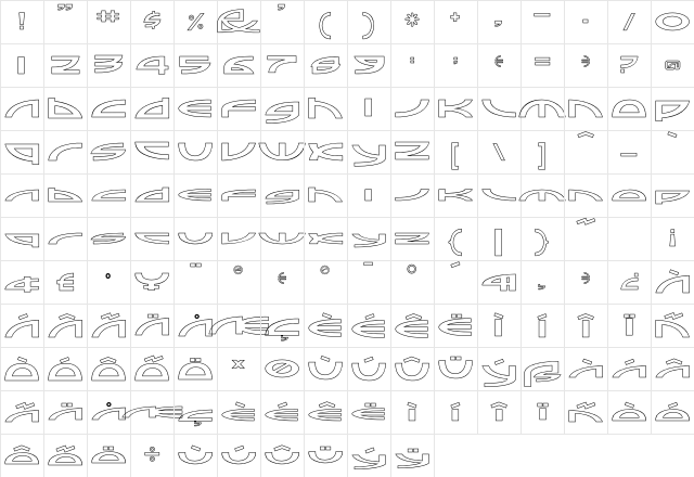 Sampler Outline Character Map Sampler Outline Character Map