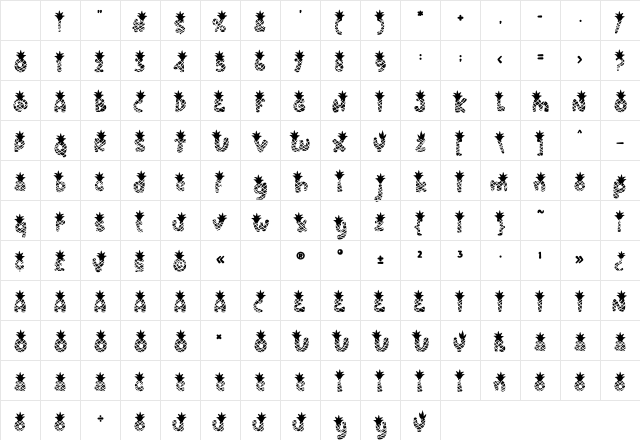 Sandy Toes Pineapple Character Map Sandy Toes Pineapple Character Map