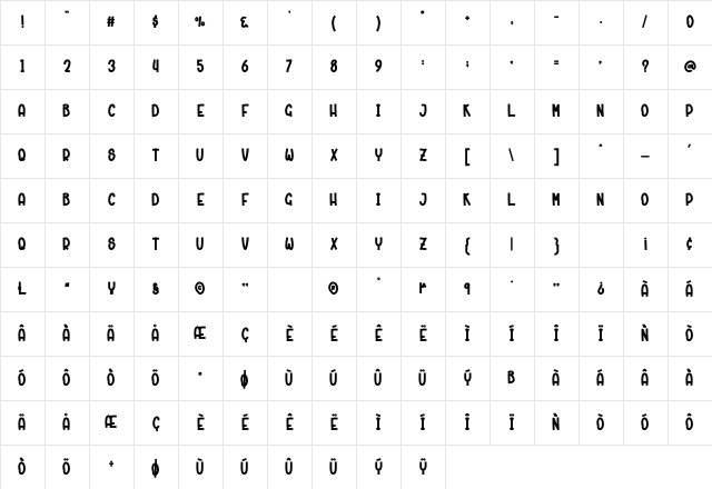 Santa December Regular Character Map