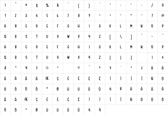Santa History Regular Character Map