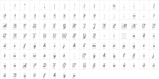 SchulschriftB-L4 Regular Character Map SchulschriftB-L4 Regular Character Map